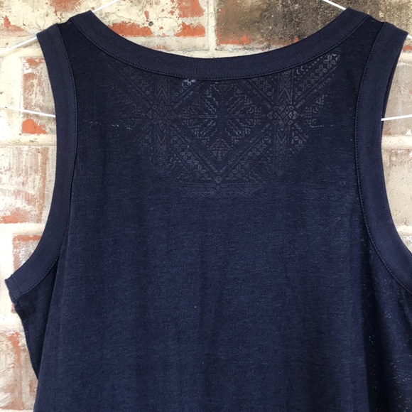 Cato Navy Blue Thin Soft Tribal Print Tank Top S - Picture 2 of 8